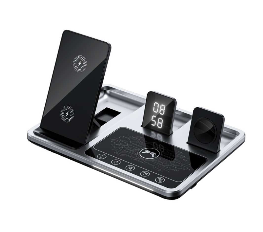 ChargeTime™ - Cargador inalámbrico 3 en 1 + Reloj digital