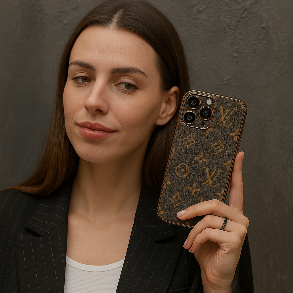Funda de lujo - Estilo LV con protección de cámaras