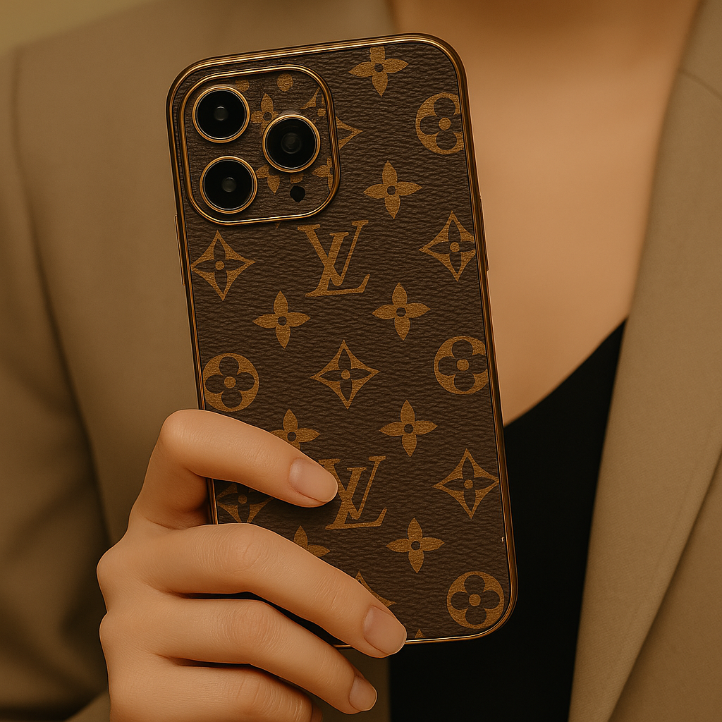 Funda de lujo - Estilo LV con protección de cámaras