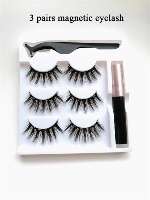 SuperLash™ Pro - Pestañas magnéticas con delineador - Engla Store 3 Pares de pestañas + delineador