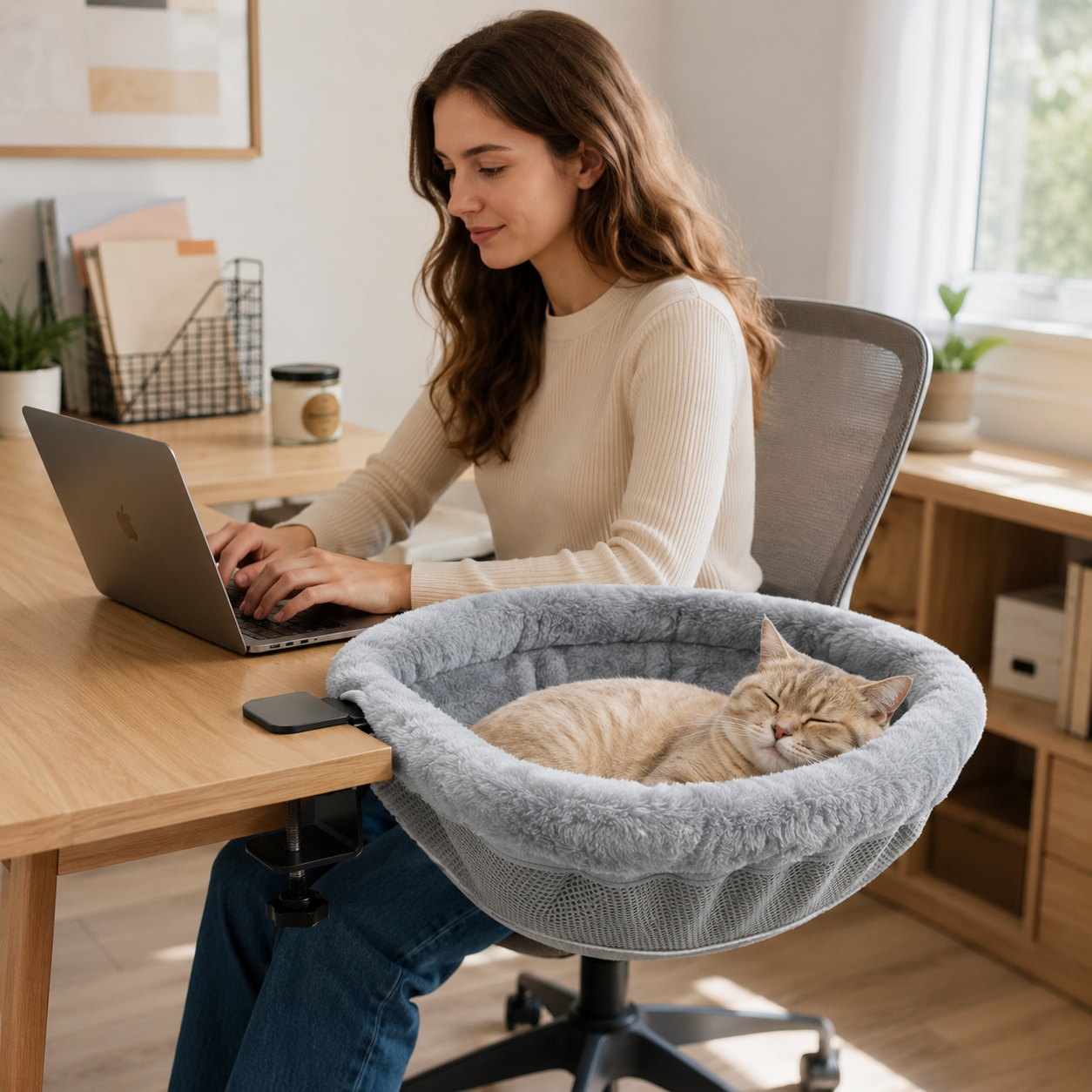 PurrDesk™ - Hamaca premium para escritorio