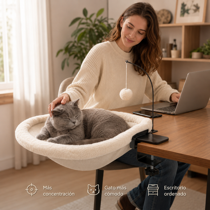 PurrDesk™ - Hamaca premium para escritorio