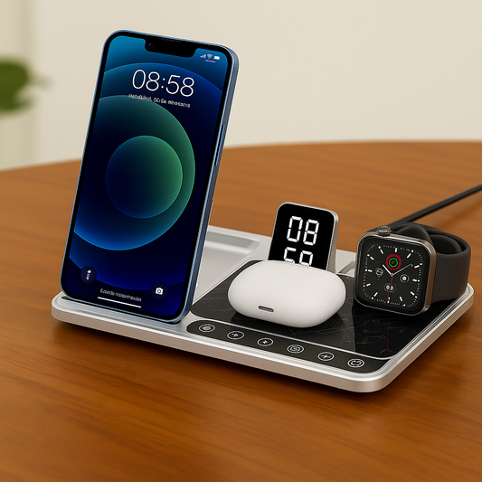 ChargeTime™ - Cargador inalámbrico 3 en 1 + Reloj digital