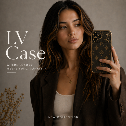 Funda de lujo - Estilo LV con protección de cámaras
