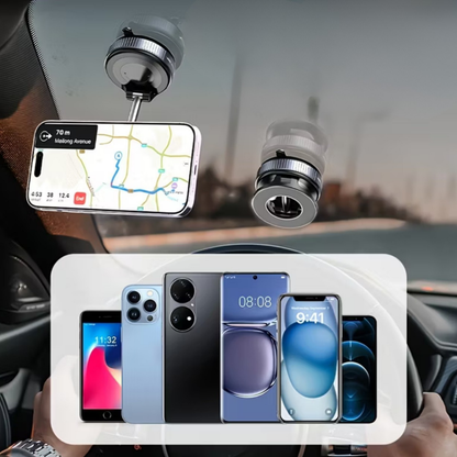 Soporte giratorio plegable con ventosa magnética 360°