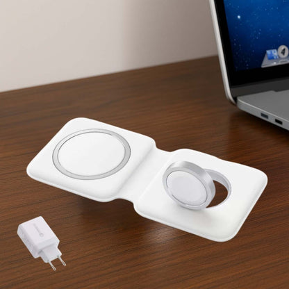 Alpha™ - Cargador Magsafe Duo cromado