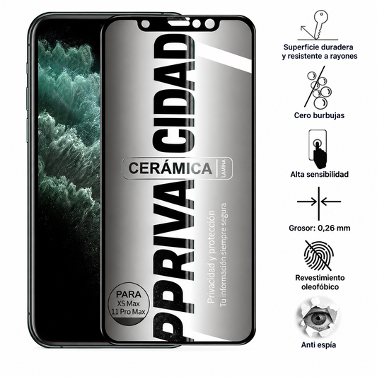Lámina de cerámica matte anti espía premium/iPhone 14 - 18 Series · BLUE EXPRESS · 48–72 h HÁBILES