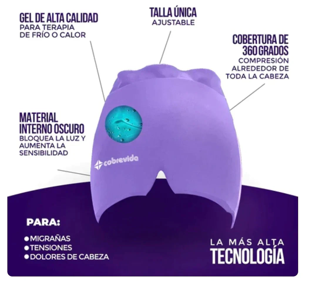 MediGel - Gorro terapéutico para el dolor de cabeza