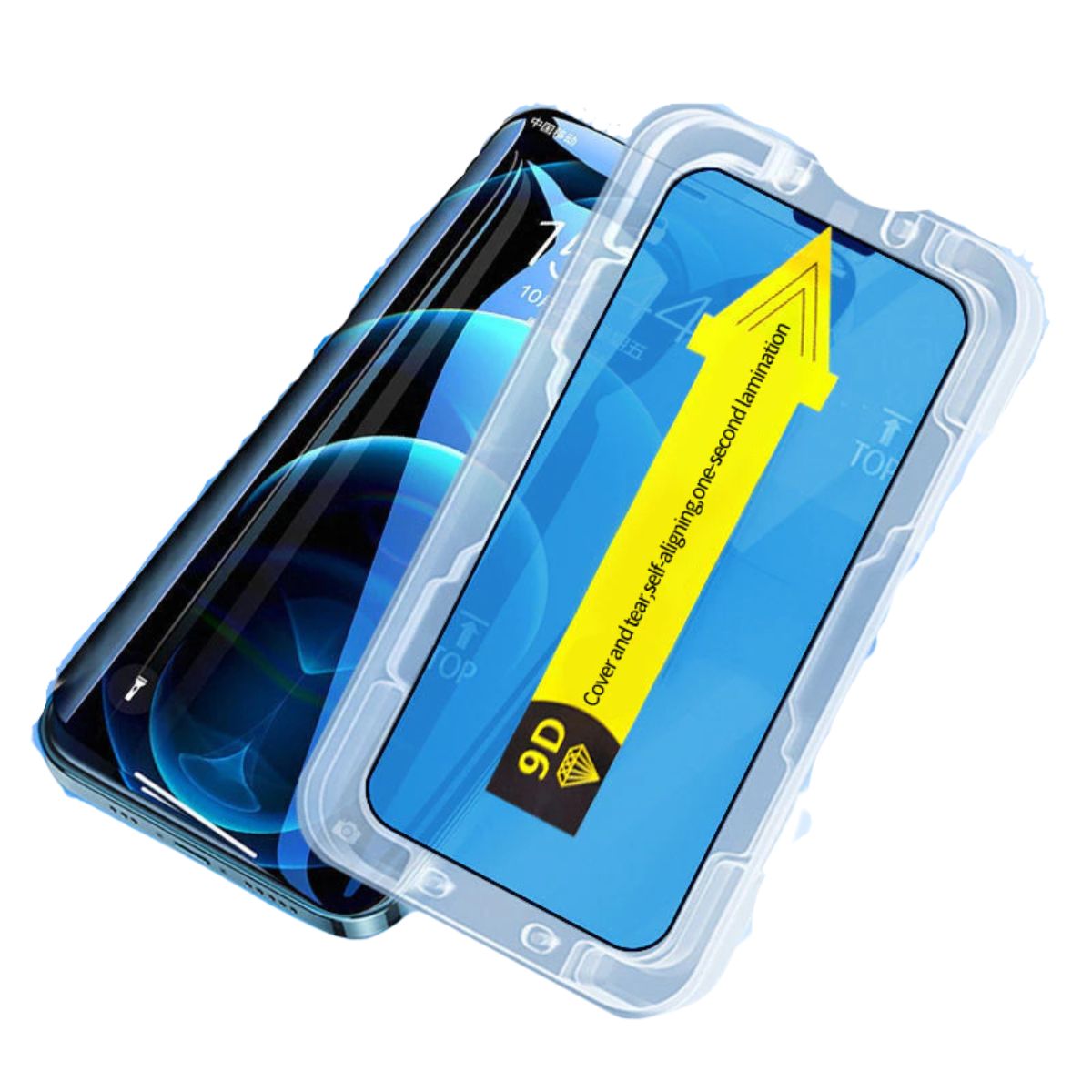 Lámina de vidrio Premium 9D + Kit de fácil instalación