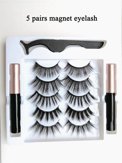 SuperLash™ Pro - Pestañas magnéticas con delineador - Engla Store 5 Pares de pestañas + 2 delineadores